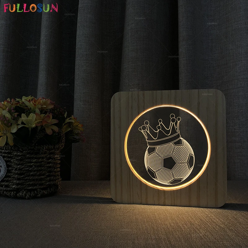 Wood Desk Lamp Warm Light Color Nordic Style 3D Soccer Wooden Table Night Light Nordic Decoration Gift
Wood Desk Lamp Warm Light Color Nordic Style 3D Soccer Wooden Table Night Light Nordic Decoration Gift