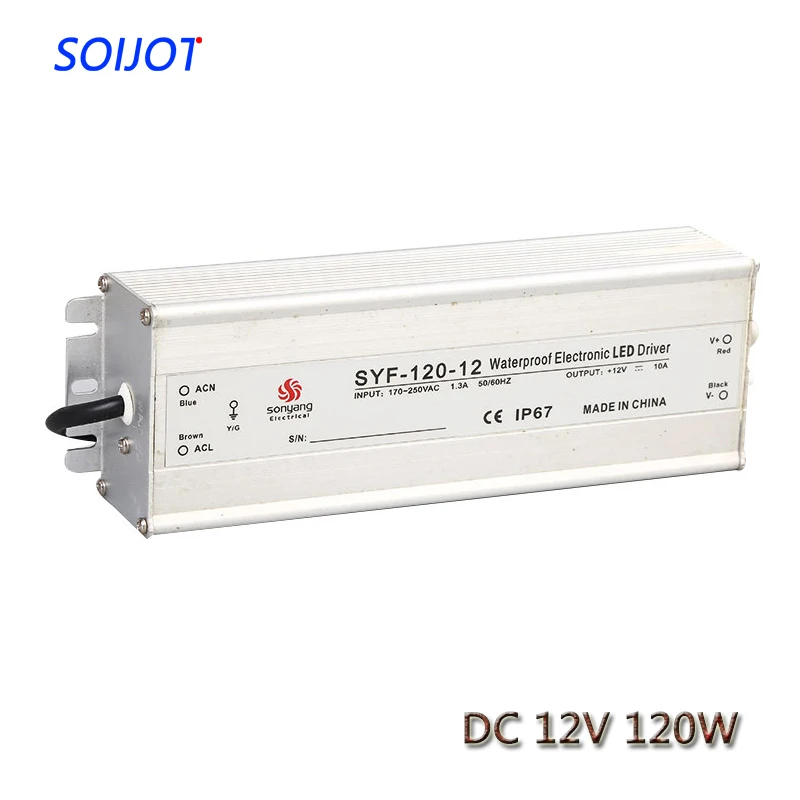 Led Driver Transformer Waterproof Switching Power Supply Adapter,AC110V/220V To DC 120W Waterproof Outdoor IP67 Led Strip Lamp
Led Driver Transformer Waterproof Switching Power Supply Adapter,AC110V/220V To DC 120W Waterproof Outdoor IP67 Led Strip Lamp