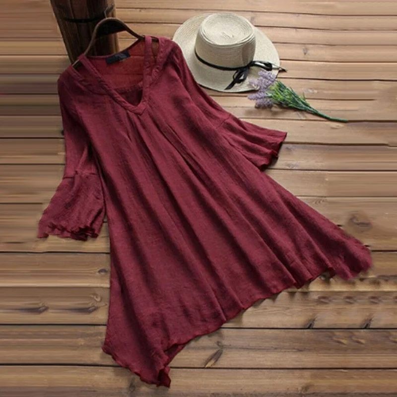 Women Tops Ladies Blouse Beach Summer Plus Size Baggy Fashion Party Loose Fit Boho Hem Casual Swing Long Sleeve Dress
Women Tops Ladies Blouse Beach Summer Plus Size Baggy Fashion Party Loose Fit Boho Hem Casual Swing Long Sleeve Dress