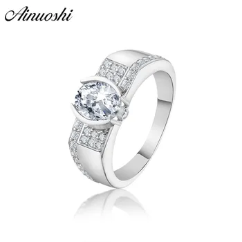 AINOUSHI Trendy 925 Sterling Silver Men Wedding Engagement Rings 2ct Oval Cut Male Silver Anniversary Ring Party Gifts Jewelry
AINOUSHI Trendy 925 Sterling Silver Men Wedding Engagement Rings 2ct Oval Cut Male Silver Anniversary Ring Party Gifts Jewelry