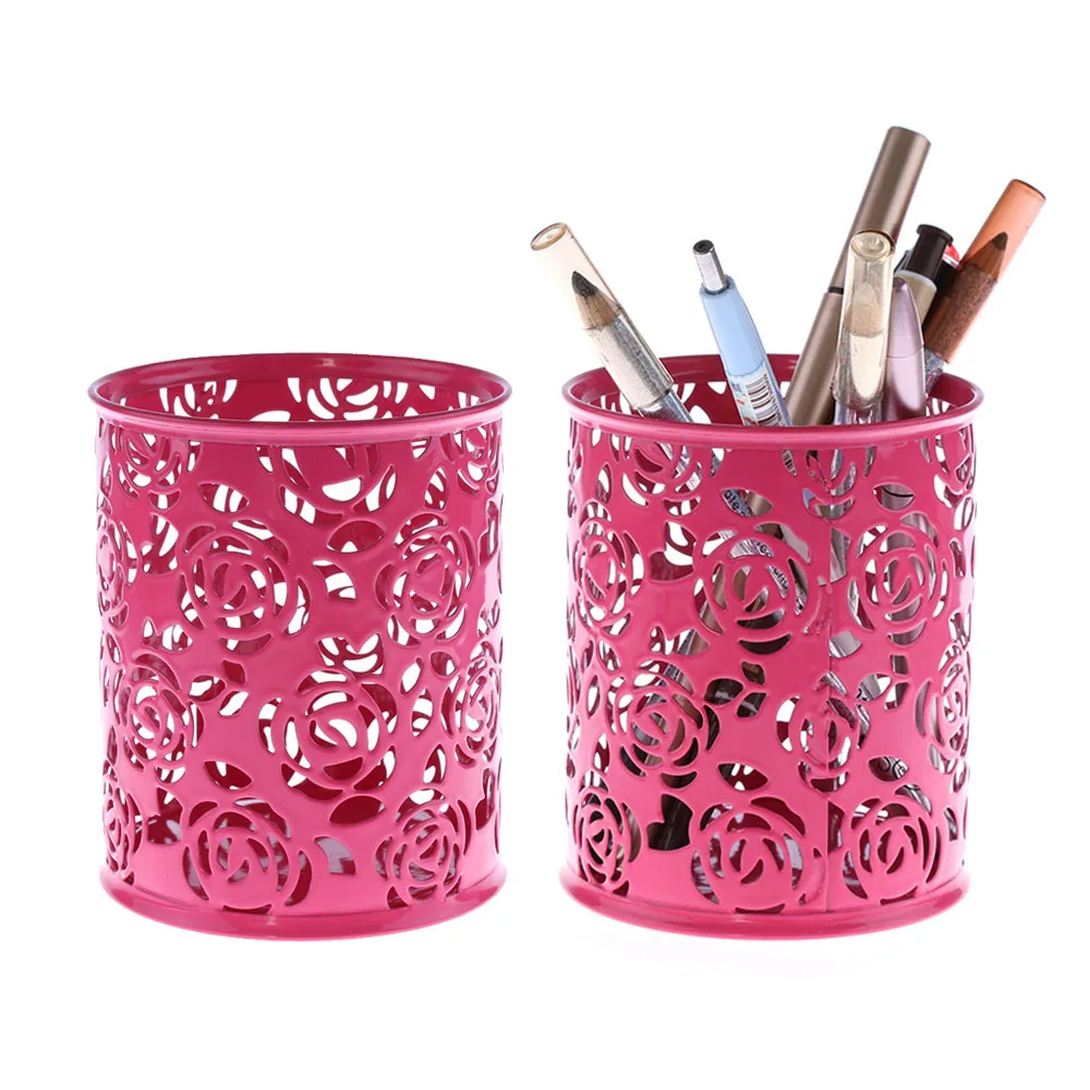 1PC hollow Rose flower Pen Holder Vintage Metal Cylinder Hollow Flower Cylinder Pen Pot Container Makeup Brush Storage
1PC hollow Rose flower Pen Holder Vintage Metal Cylinder Hollow Flower Cylinder Pen Pot Container Makeup Brush Storage