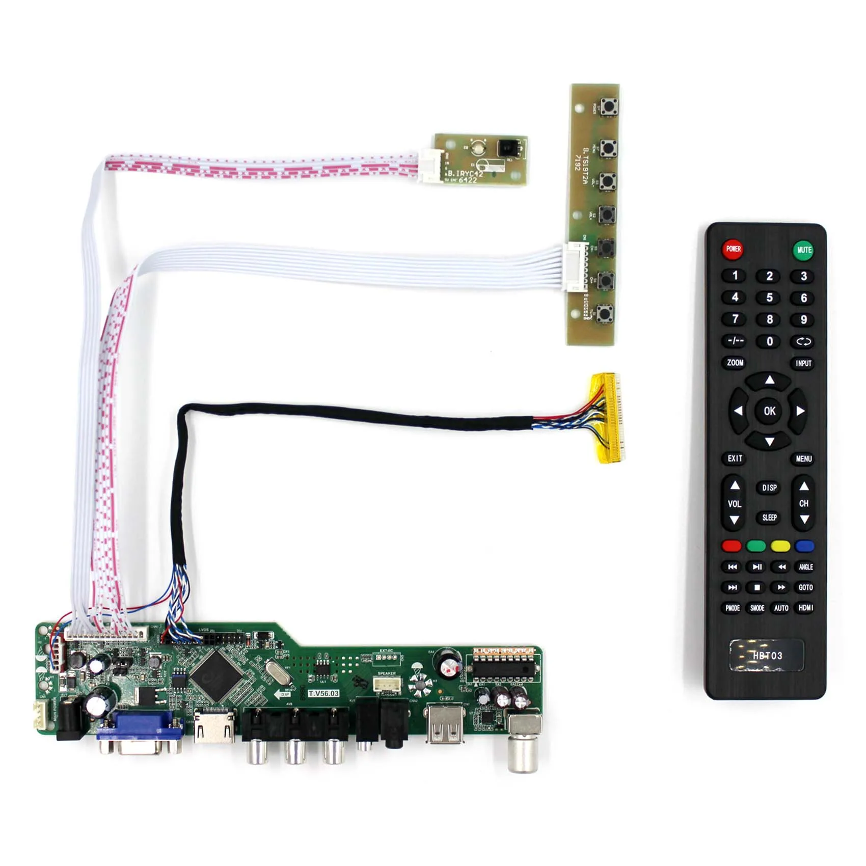 Плата контроллера TV + H DMI VGA AV USB AUDIO LCD работает для ЖК-панели 12 1 дюймов 1366X768 HSD121PHW1 |