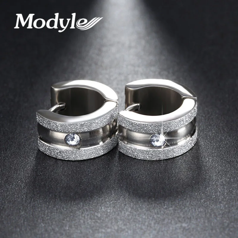 Modyle Classic Design Silver Color AAA CZ Stainless Steel Wedding Hoop Earrings for Women Fashion jewelry Gift Accessories 
Modyle Classic Design Silver Color AAA CZ Stainless Steel Wedding Hoop Earrings for Women Fashion jewelry Gift Accessories