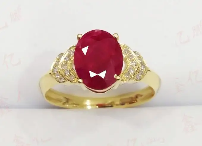 18 k gold inlaid natural Burmese ruby ring female 1.6 carats luxury and generous Birthday gift
18 k gold inlaid natural Burmese ruby ring female 1.6 carats luxury and generous Birthday gift