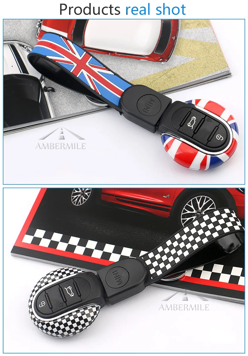 Car Key Shell Cover Protector Case Keychain for Mini Cooper JCW F57 F56 F55 F54 F60 Countryman Accessories Car Styling (6)