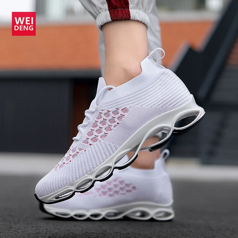 WeiDeng Men Blade Hombre Running WAVE Tenis Masculine Cool Sock Shoes PROPHECY Elastomer Sole Fly Mesh Casual Breathable Shock
WeiDeng Men Blade Hombre Running WAVE Tenis Masculine Cool Sock Shoes PROPHECY Elastomer Sole Fly Mesh Casual Breathable Shock