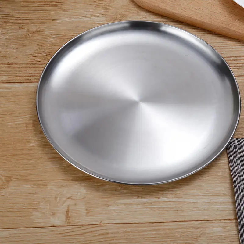 Stainless Steel Round Dish Plate Thicken BBQ Meat Vegetable Fruit Bread Butter Holder Container Kitchen Picnic Dia. 20/23 cm 1PC
Stainless Steel Round Dish Plate Thicken BBQ Meat Vegetable Fruit Bread Butter Holder Container Kitchen Picnic Dia. 20/23 cm 1PC