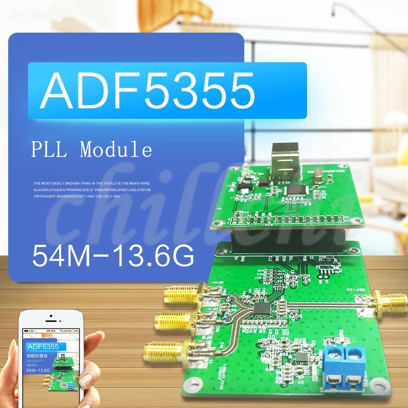 Radio Frequency Signal Source 54M-13.6G for ADF5355 Phase-Locked Loop Module of Official Computer
Radio Frequency Signal Source 54M-13.6G for ADF5355 Phase-Locked Loop Module of Official Computer