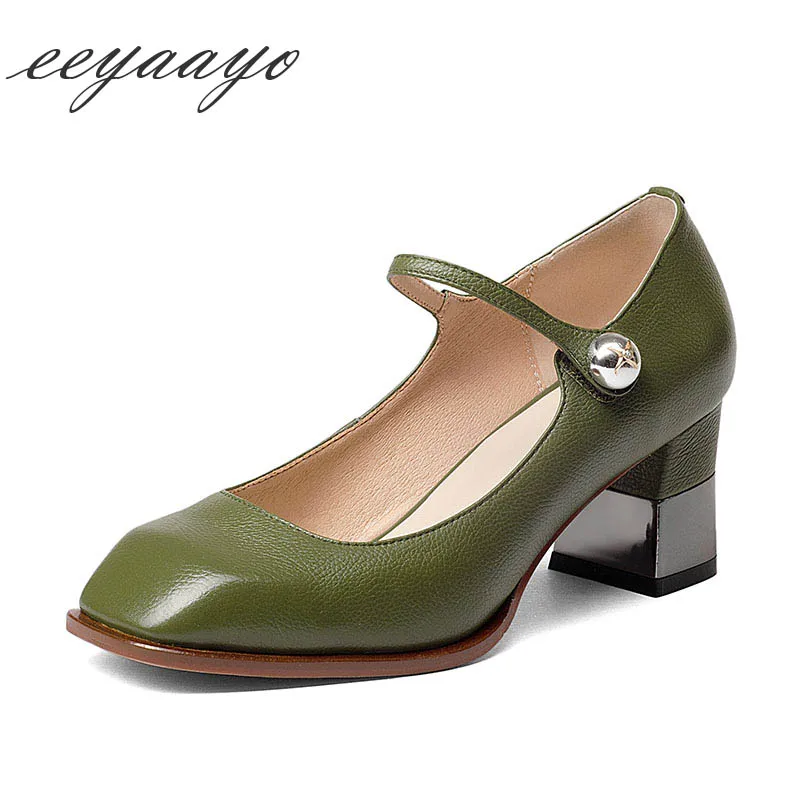 2019 New Genuine Leather Spring Women Pumps High Heel Square Toe Shallow Buckle Fashion Women Cow Leather Shoes Green Pumps
2019 New Genuine Leather Spring Women Pumps High Heel Square Toe Shallow Buckle Fashion Women Cow Leather Shoes Green Pumps