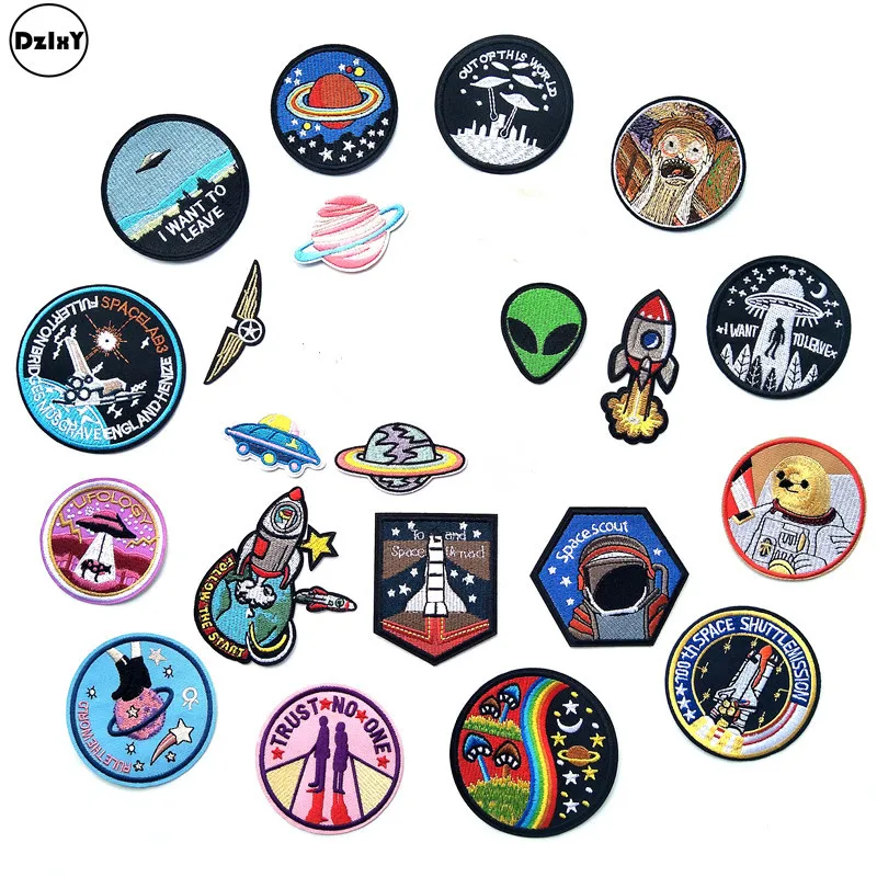 (30 Styles) 1 PCS Alien UFO Embroidery Patches for Clothing DIY Stripes Astronaut Appliques Clothes Stickers Iron on Space Badge
(30 Styles) 1 PCS Alien UFO Embroidery Patches for Clothing DIY Stripes Astronaut Appliques Clothes Stickers Iron on Space Badge