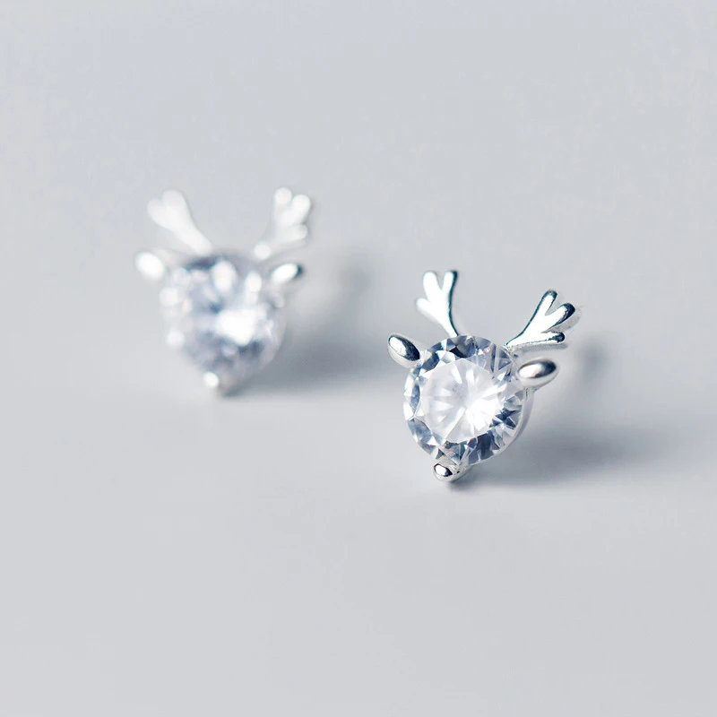 MloveAcc New Women 100% 925 Sterling Silver Tiny Cute Elk Stud Earrings Girls Kids Gift Crystal Zircon Deer Antlers Earrings
MloveAcc New Women 100% 925 Sterling Silver Tiny Cute Elk Stud Earrings Girls Kids Gift Crystal Zircon Deer Antlers Earrings