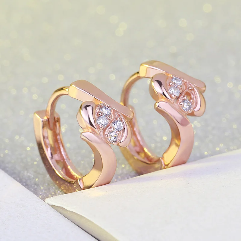 Luxury Champagne Gold Flower Small Stud Earrings with Double Layer Zircon Stone Women Birthday Gift Bijouterie girl Jewelry
Luxury Champagne Gold Flower Small Stud Earrings with Double Layer Zircon Stone Women Birthday Gift Bijouterie girl Jewelry