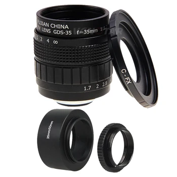 Fujian CCTV 35mm f1.7 Lens+C-FX Mount Ring+Lens Hood+Macro Ring for Fuji Fujifilm X-A2 X-T1 X-T2 X-T10 X-E1 X-E2 X-Pro1 X-Pro2
Fujian CCTV 35mm f1.7 Lens+C-FX Mount Ring+Lens Hood+Macro Ring for Fuji Fujifilm X-A2 X-T1 X-T2 X-T10 X-E1 X-E2 X-Pro1 X-Pro2