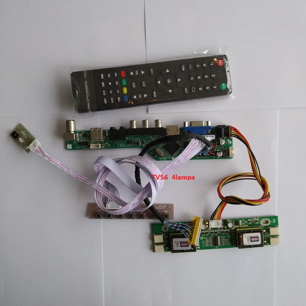 

for LM201WE3-TLK3 VGA AV HDMI-compatible LCD Controller Board VGA kit Resolution TV Digital Signal 30pin 4 lamps 1680X1050 20.1"