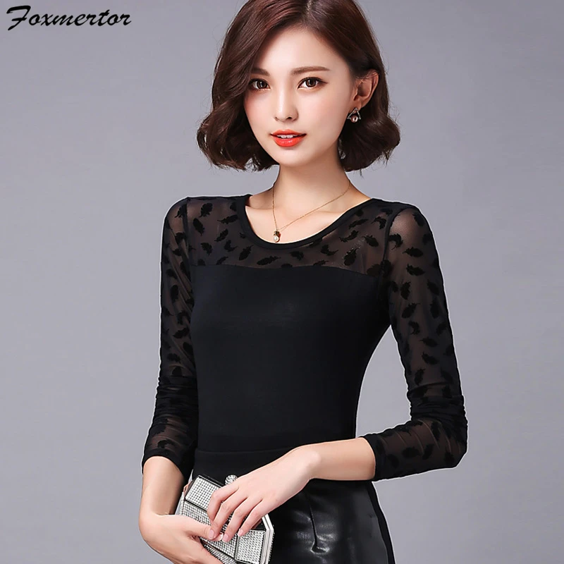 Foxmertor New Fashion Feather Lace Blouse Women Spring Autumn Casual Shirt Long Sleeve Shirt Black Tops 2019 office lady blouses
Foxmertor New Fashion Feather Lace Blouse Women Spring Autumn Casual Shirt Long Sleeve Shirt Black Tops 2019 office lady blouses