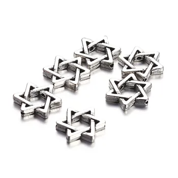 50PCS 13x13mm Judaism Accessoires Alloy Silver Color Star of David Pendant Six Pointed Star Charms for DIY Jewelry Findings
50PCS 13x13mm Judaism Accessoires Alloy Silver Color Star of David Pendant Six Pointed Star Charms for DIY Jewelry Findings