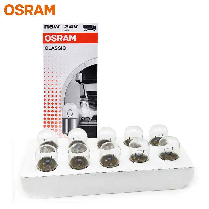 OSRAM 24V Original R5W 5627 5W Truck Standard Interior Light License Plate Lamps OEM Auto Signal Bulbs Wholesale 10pcs
OSRAM 24V Original R5W 5627 5W Truck Standard Interior Light License Plate Lamps OEM Auto Signal Bulbs Wholesale 10pcs