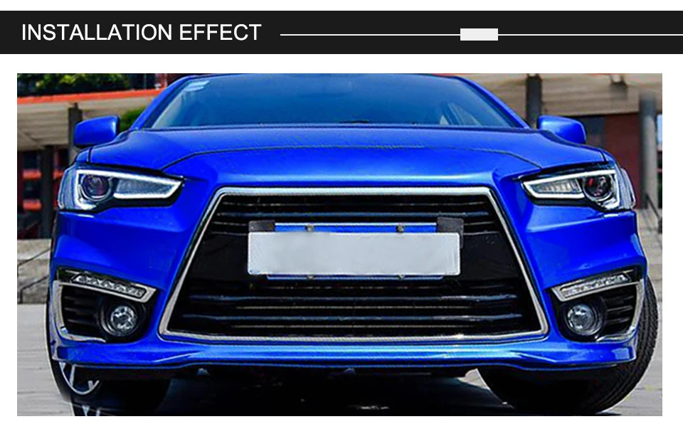 AcooSun For Mitsubishi Lancer EVO X 2008-2017 Car Headlight Assembly LED DRL Turn Signal Xenon HID Projector Lens Plug and Play (10)