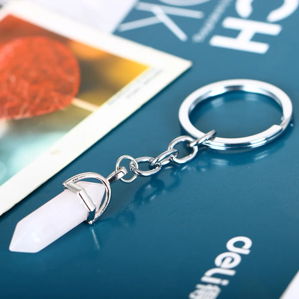 12PC Key Ring Trendy Bullet Charms Keychain Pink Quartz Natural Stone Women Men BFF Friends For Family Keyring Gifts Jewelry
12PC Key Ring Trendy Bullet Charms Keychain Pink Quartz Natural Stone Women Men BFF Friends For Family Keyring Gifts Jewelry