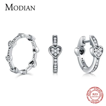 Modian 100% Solid 925 Sterling Silver Fashion Hearts Jewelry Sets luxury Ring Simple Earrings For Women Wedding Jewelry Bijoux
Modian 100% Solid 925 Sterling Silver Fashion Hearts Jewelry Sets luxury Ring Simple Earrings For Women Wedding Jewelry Bijoux