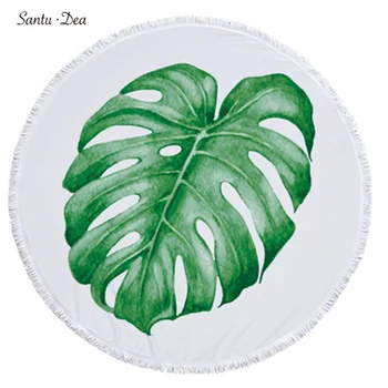 BT009 New round green leaf 2018 picnic outdoor beach towel microfiber can be customized
BT009 New round green leaf 2018 picnic outdoor beach towel microfiber can be customized