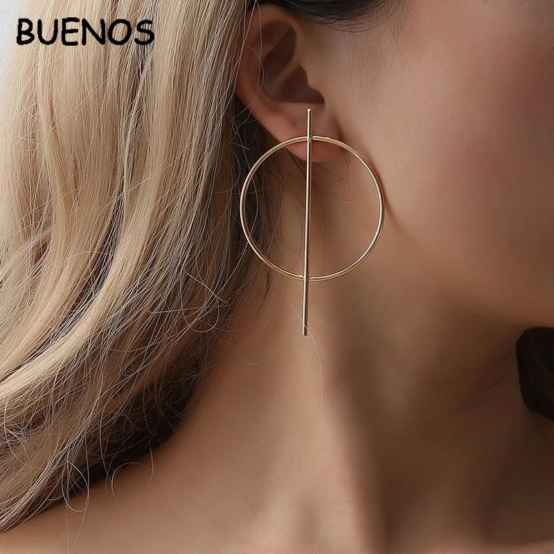 BUENOS Big Exaggerated Gold Hoop Earrings for Women Circle Round Statement Earrings 2019 Alloy Fashion Jewelry Gift
BUENOS Big Exaggerated Gold Hoop Earrings for Women Circle Round Statement Earrings 2019 Alloy Fashion Jewelry Gift