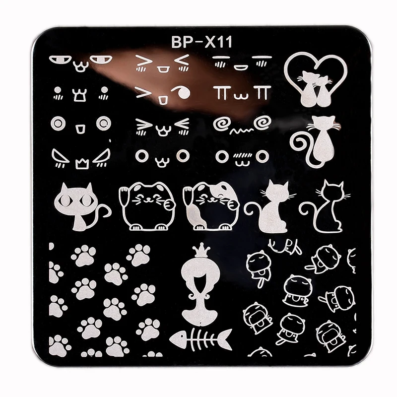 BORN PRETTY 6*6cm Square Nail Art Stamping Template Cute Cat Design Paw Image Printing Plate Manicure Art Stencil BP-X11
BORN PRETTY 6*6cm Square Nail Art Stamping Template Cute Cat Design Paw Image Printing Plate Manicure Art Stencil BP-X11