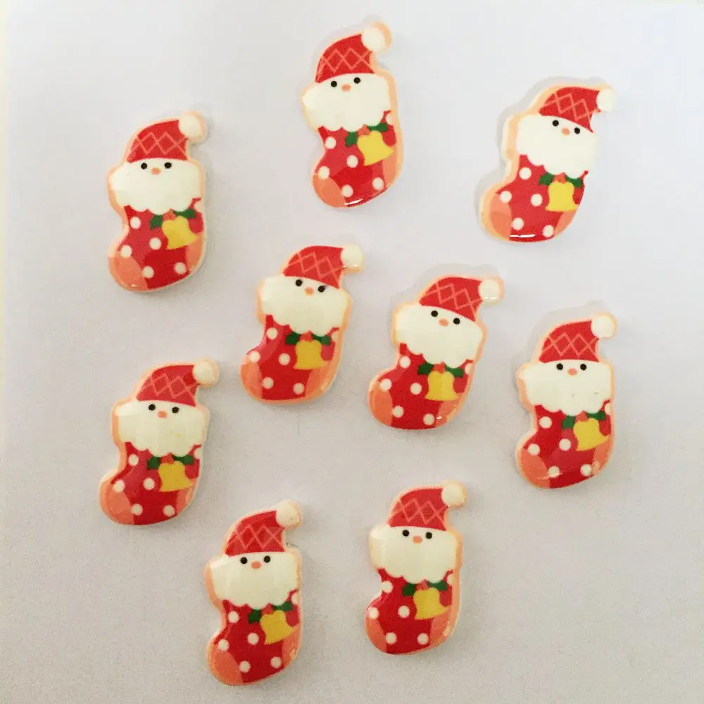 DIY 10pcs 15*22mm Resin hand painting Christmas shoes Flatback stone/Children scrapbooks K113
DIY 10pcs 15*22mm Resin hand painting Christmas shoes Flatback stone/Children scrapbooks K113