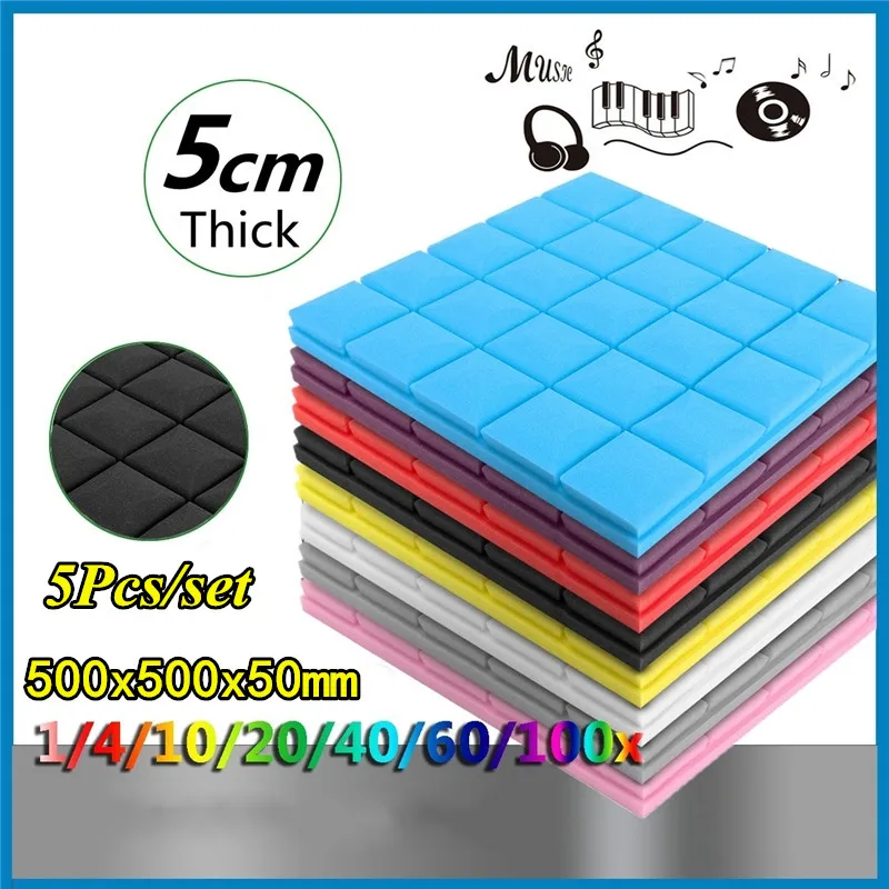 5Pcs Ticken Acoustic Foam Panel Sound Treatment Stop Noise Absorption Sponge Tiles Studio KTV Drum Room Soundproofing Padding
5Pcs Ticken Acoustic Foam Panel Sound Treatment Stop Noise Absorption Sponge Tiles Studio KTV Drum Room Soundproofing Padding