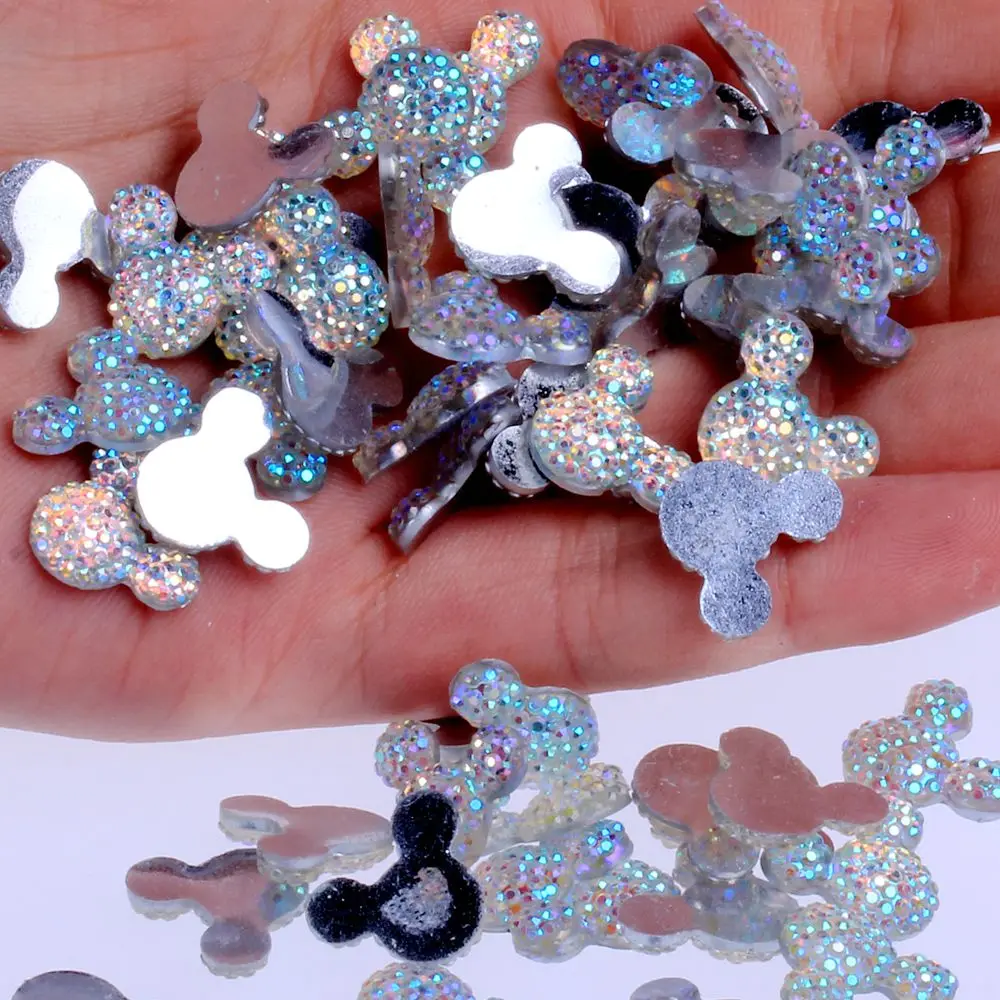 Resin Flatback Small Mickey Head Rhinestones 14x11.5mm 40pcs Many Colors Mickey Head Shape For Decorations DIY Nail Art Crafts
Resin Flatback Small Mickey Head Rhinestones 14x11.5mm 40pcs Many Colors Mickey Head Shape For Decorations DIY Nail Art Crafts