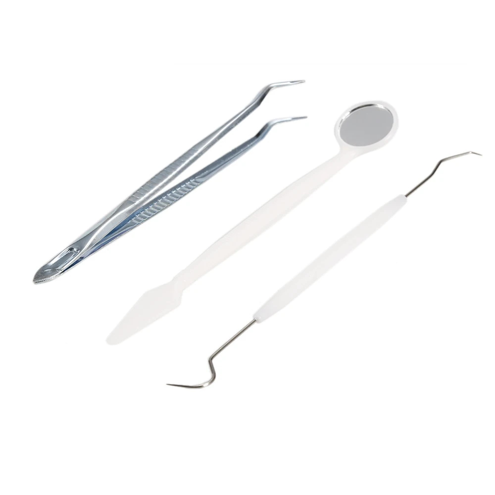3Pcs Stainless Steel Dental Instruments Kit Dental Examination Tooth Mouth Mirror Probe Scaler Set Teeth Clean Hygiene Kit Care
3Pcs Stainless Steel Dental Instruments Kit Dental Examination Tooth Mouth Mirror Probe Scaler Set Teeth Clean Hygiene Kit Care
