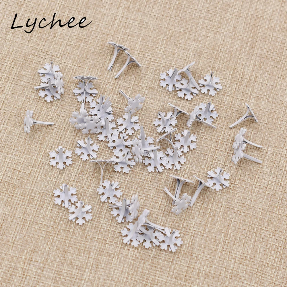 Lychee 50pcs Unique Snowflake Brads Scrapbooking Metal Nail Rivet DIY Handmade Sewing Garment Bag Decor Accessories
Lychee 50pcs Unique Snowflake Brads Scrapbooking Metal Nail Rivet DIY Handmade Sewing Garment Bag Decor Accessories