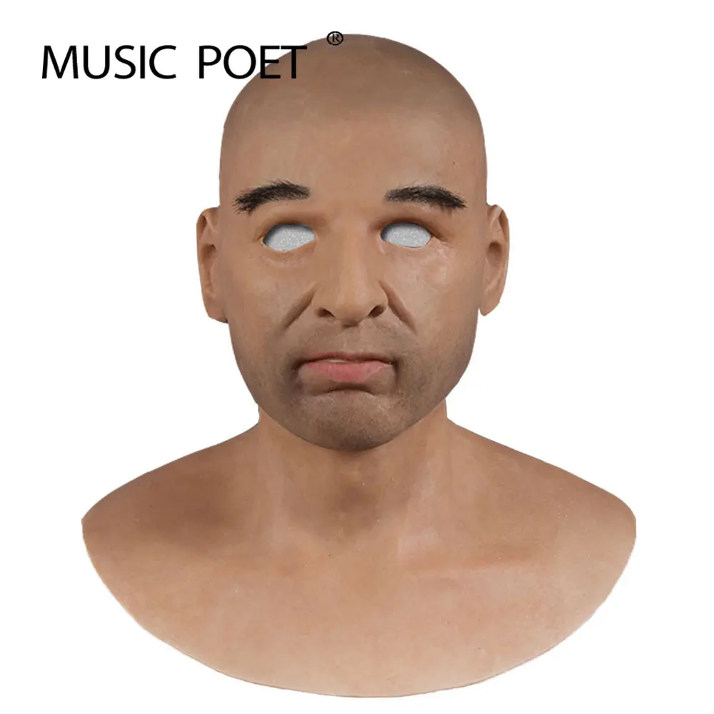 MUSIC POET Male latex realistic adult silicone full face mask for man cosplay party Halloween mask fetish real skin
MUSIC POET Male latex realistic adult silicone full face mask for man cosplay party Halloween mask fetish real skin