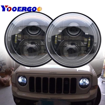 Pair 7 inch LED Headlight Black housing Auto Hi-low Beam Bringhtness for jeep with Halo Ring for 2004-2006 Jeep Wrangler LJ Unli
Pair 7 inch LED Headlight Black housing Auto Hi-low Beam Bringhtness for jeep with Halo Ring for 2004-2006 Jeep Wrangler LJ Unli