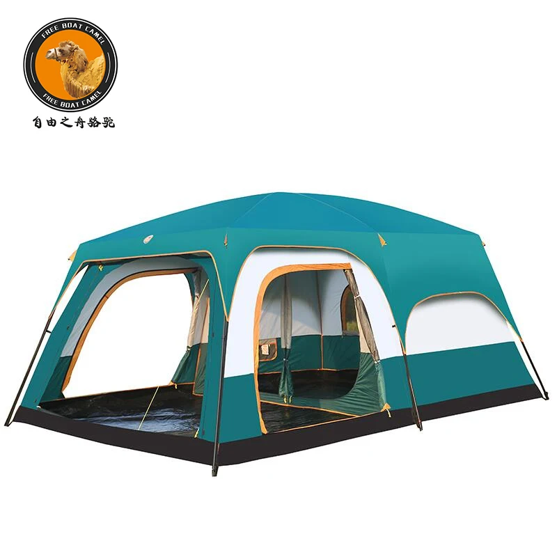 430*305*200cm Outdoor Camping Double Layer Waterproof 6-10 Person Tent Two Living Room And One Hall Tent For Family Party
430*305*200cm Outdoor Camping Double Layer Waterproof 6-10 Person Tent Two Living Room And One Hall Tent For Family Party