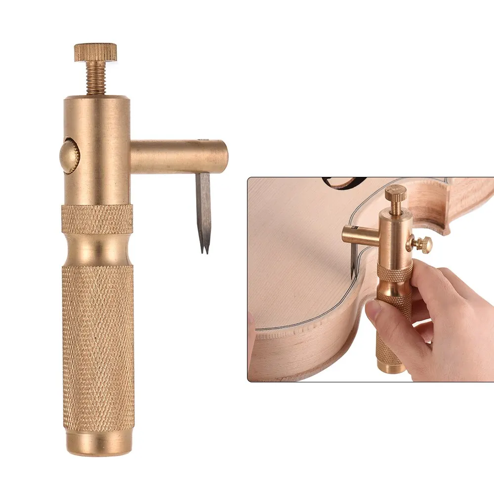 Muslady Adjustable Violin Purfling Groover Cutter Copper Material Violin Making Luthier Tool with Blades
Muslady Adjustable Violin Purfling Groover Cutter Copper Material Violin Making Luthier Tool with Blades