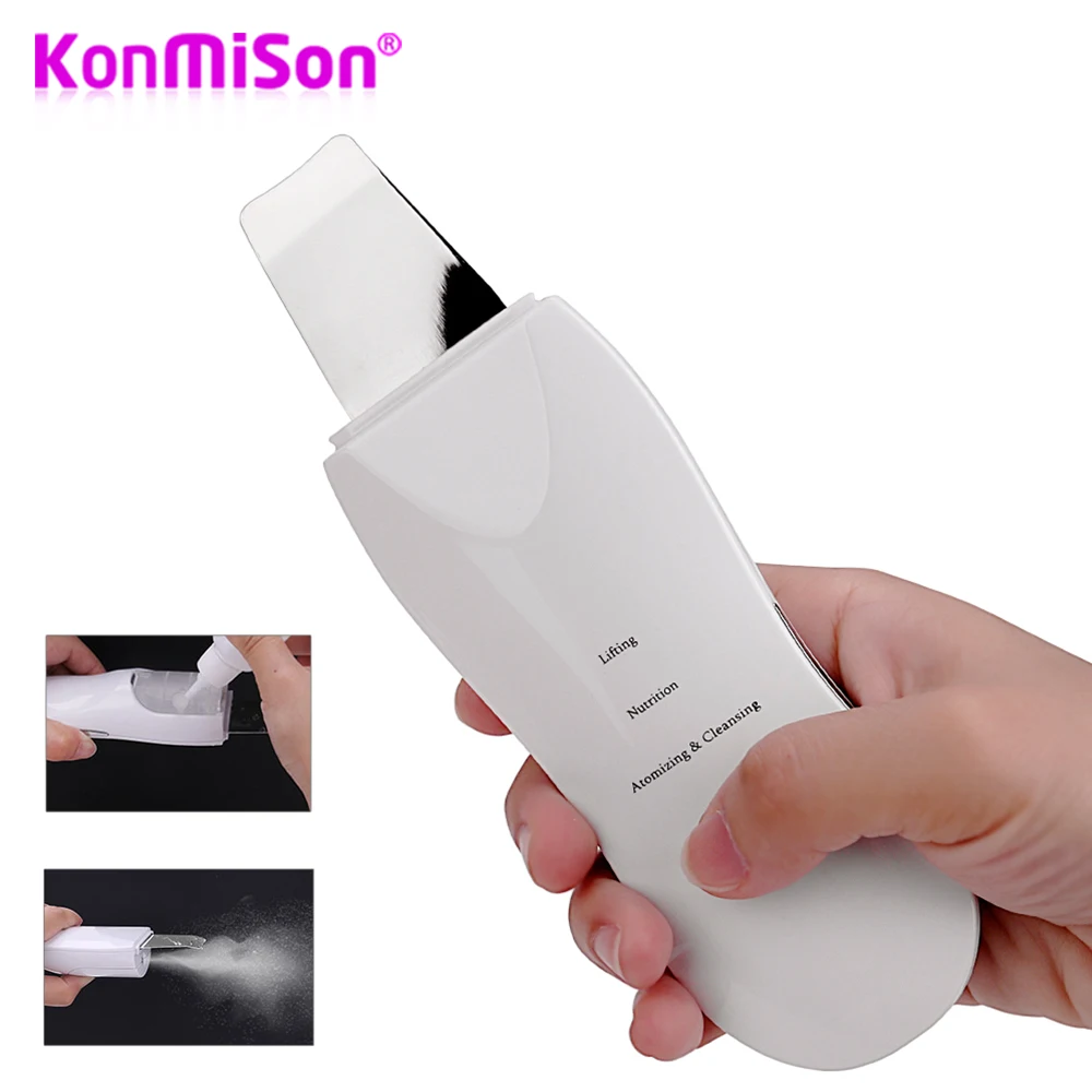 Rechargeable Ultrasonic Face Skin Scrubber Facial Cleaner Peeling Vibration Blackhead Removal Exfoliating Pore Cleaner Tools
Rechargeable Ultrasonic Face Skin Scrubber Facial Cleaner Peeling Vibration Blackhead Removal Exfoliating Pore Cleaner Tools
