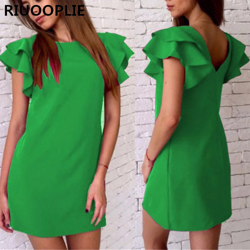 RIUOOPLIE Women Fashion Summer Casual Butterfly Sleeve Sexy Backless Knee-Length Party Club Dress
RIUOOPLIE Women Fashion Summer Casual Butterfly Sleeve Sexy Backless Knee-Length Party Club Dress