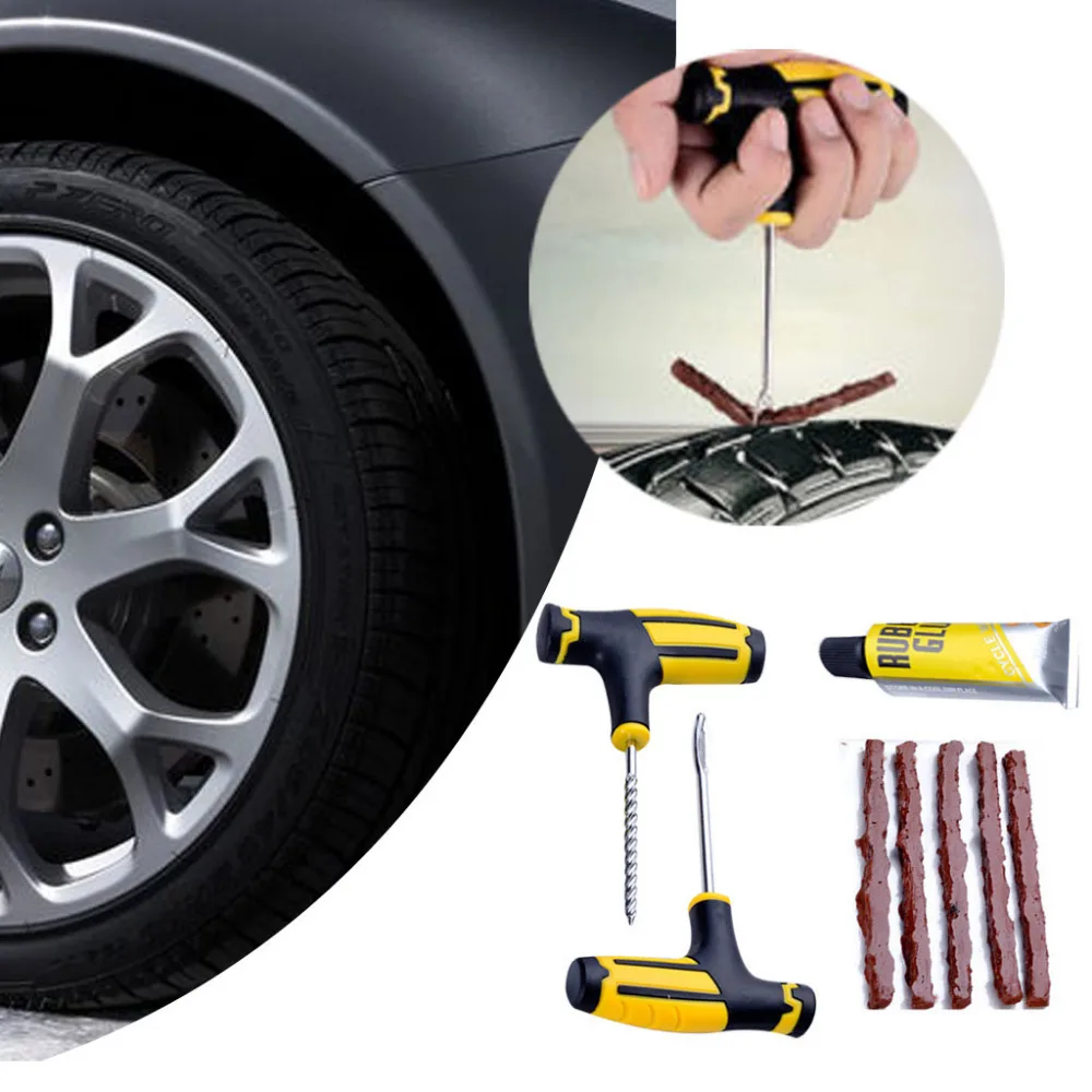 AUTO Repair Tool Car Tubeless Tyre Tire Puncture Tire Repair Plug Outillage Garage Repairing Kit Needle Patch Fix Tool Driver
AUTO Repair Tool Car Tubeless Tyre Tire Puncture Tire Repair Plug Outillage Garage Repairing Kit Needle Patch Fix Tool Driver