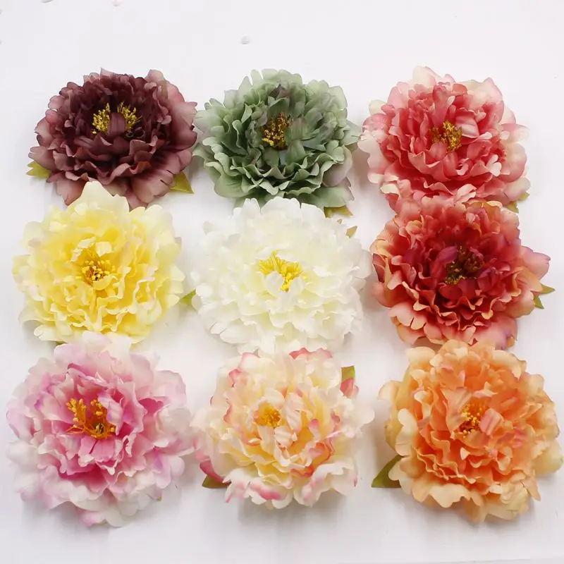LOT 10PCS Large 12cm Peony Artificial Flower Heads DIY Handmade Headclip Wreath Crafts Wedding Bouquet flores artificiais
LOT 10PCS Large 12cm Peony Artificial Flower Heads DIY Handmade Headclip Wreath Crafts Wedding Bouquet flores artificiais
