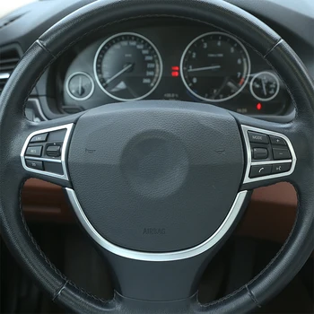 2-Pces Silver ABS Chrome Steering Wheel Button Frame Trim For BMW 5 Series f10 520 525 2011-2014 Car Accessories
2-Pces Silver ABS Chrome Steering Wheel Button Frame Trim For BMW 5 Series f10 520 525 2011-2014 Car Accessories