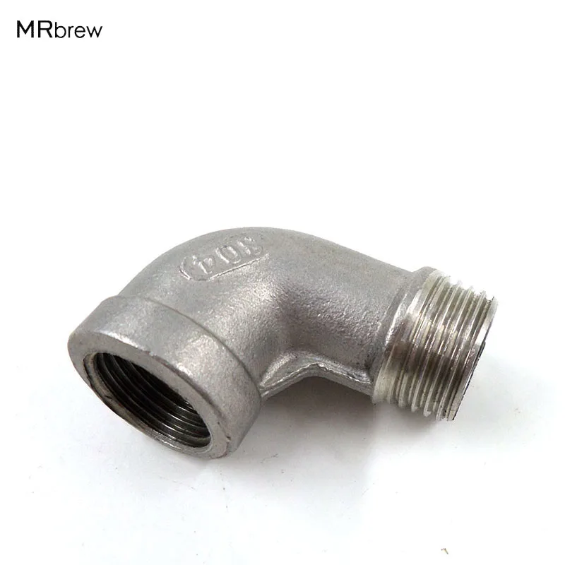 Stainless Steel 304 90 Degree Elbow - 1/2"FPT x 1/2"MPT Homebrew Hardware Pump fitting Threaded Pipe Fitting
Stainless Steel 304 90 Degree Elbow - 1/2"FPT x 1/2"MPT Homebrew Hardware Pump fitting Threaded Pipe Fitting