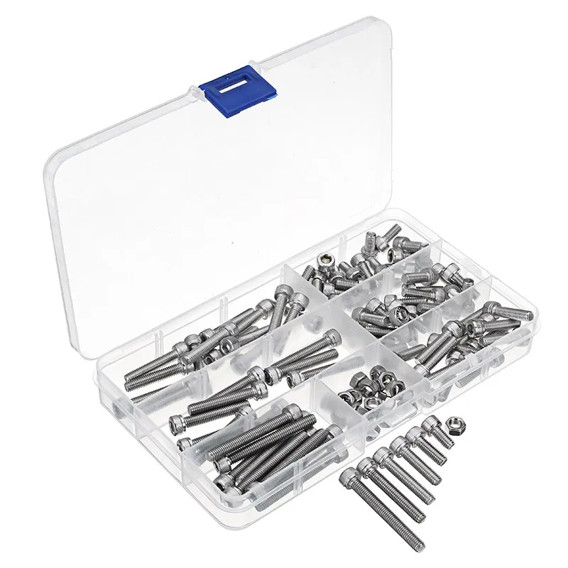 Suleve M5 Stainless Steel Button Head Hex Socket Cap Screw Bolt Assortment Kit 110Pcs New
Suleve M5 Stainless Steel Button Head Hex Socket Cap Screw Bolt Assortment Kit 110Pcs New