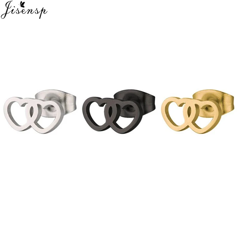Jisensp Fashion Stainless Steel Double Heart Earrings for Women Wedding Jewelry Cute Earings Party Gift boucle d'oreille Femme
Jisensp Fashion Stainless Steel Double Heart Earrings for Women Wedding Jewelry Cute Earings Party Gift boucle d'oreille Femme