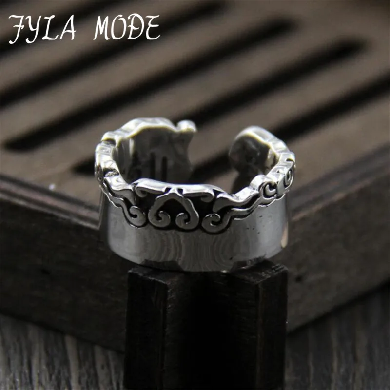 FYLA MODE 925 Sterling Silver Mantra Om Mani Padme Hum Auspicious Clouds Ring Sterling Silver Jewelry Christmas Gift XJF033
FYLA MODE 925 Sterling Silver Mantra Om Mani Padme Hum Auspicious Clouds Ring Sterling Silver Jewelry Christmas Gift XJF033