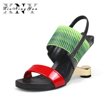 Xiuningyan Gladiator Sandals Women Metal High Heel Sandals Women Shoes Mixed Color Open Toe Summer Women Sandals Size 34-39
Xiuningyan Gladiator Sandals Women Metal High Heel Sandals Women Shoes Mixed Color Open Toe Summer Women Sandals Size 34-39