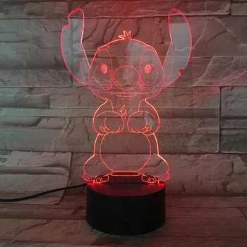Led 3D Lamp USB Cable 7 Colors Change Night Lamp Touch Base Lamp Cartoon Stitch Lamp Bedroom Night Light For Kids Gift Animal
Led 3D Lamp USB Cable 7 Colors Change Night Lamp Touch Base Lamp Cartoon Stitch Lamp Bedroom Night Light For Kids Gift Animal