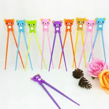Kawaii Silicone Easily Bear Resin Baby Training Chopsticks Colorful Cartoon Children Learning Chopsticks LX7158
Kawaii Silicone Easily Bear Resin Baby Training Chopsticks Colorful Cartoon Children Learning Chopsticks LX7158