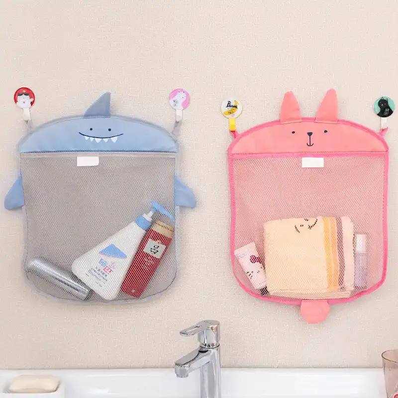 キッズベビー浴室メッシュのためのお風呂の玩具バッグ漫画動物 Hanging シャワーネット収納オーガナイザー Gooum