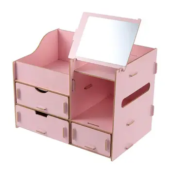 DIY Multifunctional Wooden Desktop Comestics Toiletry Organizer Makeup Storage Box Case with Mirror
DIY Multifunctional Wooden Desktop Comestics Toiletry Organizer Makeup Storage Box Case with Mirror